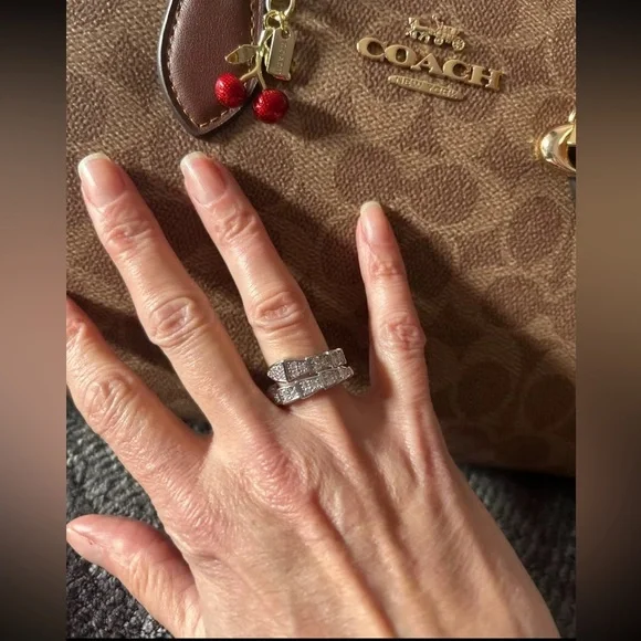 Serpenti Silver Crystal Adjustable Ring - Picture 8 of 12